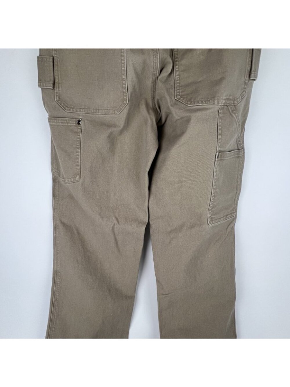 Duluth Trading Co Flex Fire Hose Pants Mens 30x32 Beige Straight Leg - Picture 6 of 7